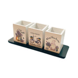 Maxbell Utensil Holders Wood Decorative Spoons Knives Forks Organizer for Home Decor