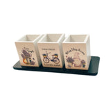 Maxbell Utensil Holders Wood Decorative Spoons Knives Forks Organizer for Home Decor