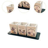 Maxbell Utensil Holders Wood Decorative Spoons Knives Forks Organizer for Home Decor