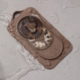 Maxbell Silicone Floor Drain Reusable Shower Drain Cover for Sinks Bathtubs Bathroom Brown