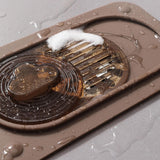 Maxbell Silicone Floor Drain Reusable Shower Drain Cover for Sinks Bathtubs Bathroom Brown