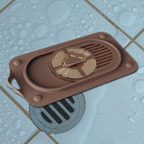 Maxbell Silicone Floor Drain Reusable Shower Drain Cover for Sinks Bathtubs Bathroom Brown