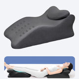 Maxbell Leg Elevation Pillow with Washable Cover Soft Unique Curved Bed Wedge Pillow Dark Gray