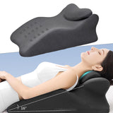 Maxbell Leg Elevation Pillow with Washable Cover Soft Unique Curved Bed Wedge Pillow Dark Gray