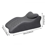 Maxbell Leg Elevation Pillow with Washable Cover Soft Unique Curved Bed Wedge Pillow Dark Gray