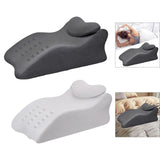 Maxbell Leg Elevation Pillow with Washable Cover Soft Unique Curved Bed Wedge Pillow Dark Gray