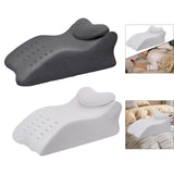 Maxbell Leg Elevation Pillow with Washable Cover Soft Unique Curved Bed Wedge Pillow Dark Gray