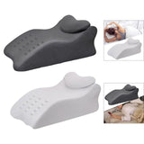 Maxbell Leg Elevation Pillow with Washable Cover Soft Unique Curved Bed Wedge Pillow Dark Gray