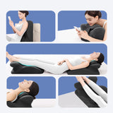 Maxbell Leg Elevation Pillow with Washable Cover Soft Unique Curved Bed Wedge Pillow Dark Gray