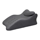 Maxbell Leg Elevation Pillow with Washable Cover Soft Unique Curved Bed Wedge Pillow Dark Gray