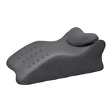 Maxbell Leg Elevation Pillow with Washable Cover Soft Unique Curved Bed Wedge Pillow Dark Gray