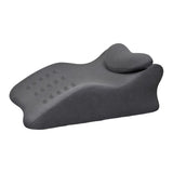 Maxbell Leg Elevation Pillow with Washable Cover Soft Unique Curved Bed Wedge Pillow Dark Gray