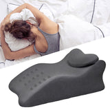 Maxbell Leg Elevation Pillow with Washable Cover Soft Unique Curved Bed Wedge Pillow Dark Gray