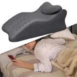 Maxbell Leg Elevation Pillow with Washable Cover Soft Unique Curved Bed Wedge Pillow Dark Gray