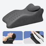 Maxbell Leg Elevation Pillow with Washable Cover Soft Unique Curved Bed Wedge Pillow Dark Gray