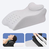 Maxbell Leg Elevation Pillow with Washable Cover Soft Unique Curved Bed Wedge Pillow Light Gray