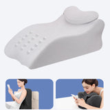 Maxbell Leg Elevation Pillow with Washable Cover Soft Unique Curved Bed Wedge Pillow Light Gray