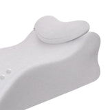 Maxbell Leg Elevation Pillow with Washable Cover Soft Unique Curved Bed Wedge Pillow Light Gray