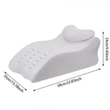 Maxbell Leg Elevation Pillow with Washable Cover Soft Unique Curved Bed Wedge Pillow Light Gray