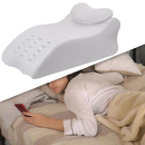 Maxbell Leg Elevation Pillow with Washable Cover Soft Unique Curved Bed Wedge Pillow Light Gray