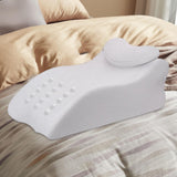 Maxbell Leg Elevation Pillow with Washable Cover Soft Unique Curved Bed Wedge Pillow Light Gray
