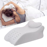 Maxbell Leg Elevation Pillow with Washable Cover Soft Unique Curved Bed Wedge Pillow Light Gray