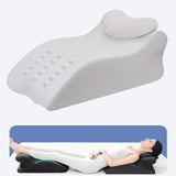 Maxbell Leg Elevation Pillow with Washable Cover Soft Unique Curved Bed Wedge Pillow Light Gray