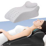 Maxbell Leg Elevation Pillow with Washable Cover Soft Unique Curved Bed Wedge Pillow Light Gray