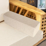 Maxbell Sofa Arm Rest Pillow Creative Waist Backrest Cushion for Reading Bed Sitting Beige