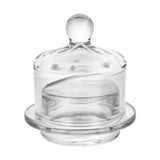 Maxbell Glass Butter Dish with Lid Compact Holder Tray for Candy Desserts Countertop