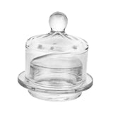 Maxbell Glass Butter Dish with Lid Compact Holder Tray for Candy Desserts Countertop