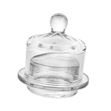 Maxbell Glass Butter Dish with Lid Compact Holder Tray for Candy Desserts Countertop