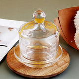 Maxbell Glass Butter Dish with Lid Compact Holder Tray for Candy Desserts Countertop
