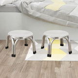 Maxbell 2Pcs Small Low Stools Foot Rest Footstools Ottomans for Kitchen Balcony Dorm