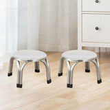Maxbell 2Pcs Small Low Stools Foot Rest Footstools Ottomans for Kitchen Balcony Dorm