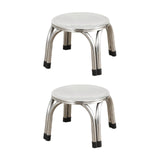 Maxbell 2Pcs Small Low Stools Foot Rest Footstools Ottomans for Kitchen Balcony Dorm
