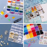 Maxbell Clear Organizer Box 36 Grids Clear Storage for Jewelry Fishing Tackles