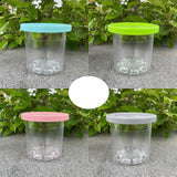 Maxbell 4Pcs Ice Cream Containers 0.5 Quarts Ice Cream Tubs for Homemade Gelato Soup