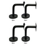 Maxbell 6Pcs Stainless Steel Handrail Brackets for Home Corridors Indoor/Outdoor Use 6cmx6cmx5cm Fixed Curved Plate