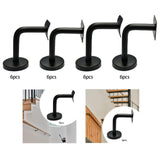 Maxbell 6Pcs Stainless Steel Handrail Brackets for Home Corridors Indoor/Outdoor Use 6cmx6cmx5cm Fixed Curved Plate
