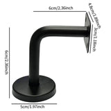 Maxbell 6Pcs Stainless Steel Handrail Brackets for Home Corridors Indoor/Outdoor Use 6cmx6cmx5cm Fixed Flat Plate