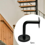 Maxbell 6Pcs Stainless Steel Handrail Brackets for Home Corridors Indoor/Outdoor Use 6cmx6cmx5cm Fixed Flat Plate