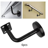 Maxbell 6Pcs Stainless Steel Handrail Brackets for Home Corridors Indoor/Outdoor Use 6cmx6cmx5cm Fixed Flat Plate