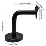 Maxbell 6Pcs Stainless Steel Handrail Brackets for Home Corridors Indoor/Outdoor Use 8cmx6cmx5cm Fixed Curved Plate
