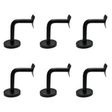Maxbell 6Pcs Stainless Steel Handrail Brackets for Home Corridors Indoor/Outdoor Use 8cmx6cmx5cm Fixed Curved Plate