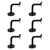 Maxbell 6Pcs Stainless Steel Handrail Brackets for Home Corridors Indoor/Outdoor Use 8cmx6cmx5cm Fixed Curved Plate