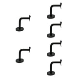 Maxbell 6Pcs Stainless Steel Handrail Brackets for Home Corridors Indoor/Outdoor Use 8cmx6cmx5cm Fixed Curved Plate