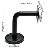 Maxbell 6Pcs Stainless Steel Handrail Brackets for Home Corridors Indoor/Outdoor Use 8cmx6cmx5cm Fixed Flat Plate