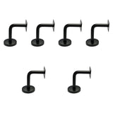 Maxbell 6Pcs Stainless Steel Handrail Brackets for Home Corridors Indoor/Outdoor Use 8cmx6cmx5cm Fixed Flat Plate