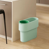 Maxbell Trash Can with Removable Mini Cup Garbage Can for Bathroom Kitchen Guestroom Green
